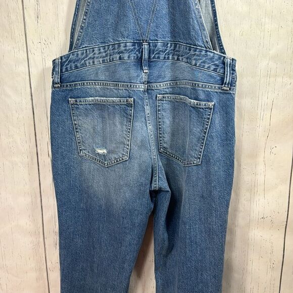 Abercrombie & Fitch Distressed Denim Overalls Womens S Vintage Casual Cool Y2K - Picture 14 of 15